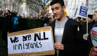 Protesters outside the U.S. Embassy in London/Alisdare Hickson