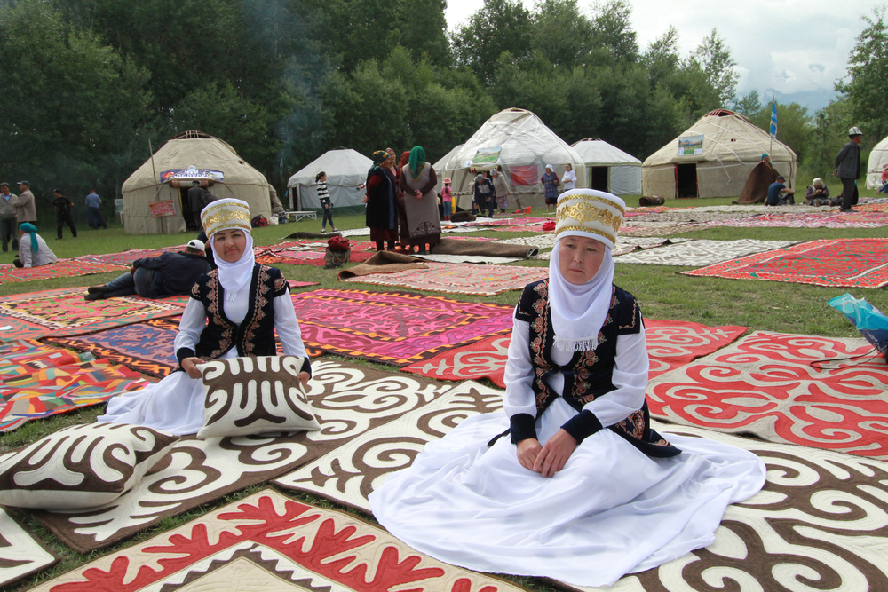 The national arts and crafts festival "Kyrgyz shyrdagy" at At-Bashi District the Naryn region, Kyrgyzstan. Credit: Shutterstock