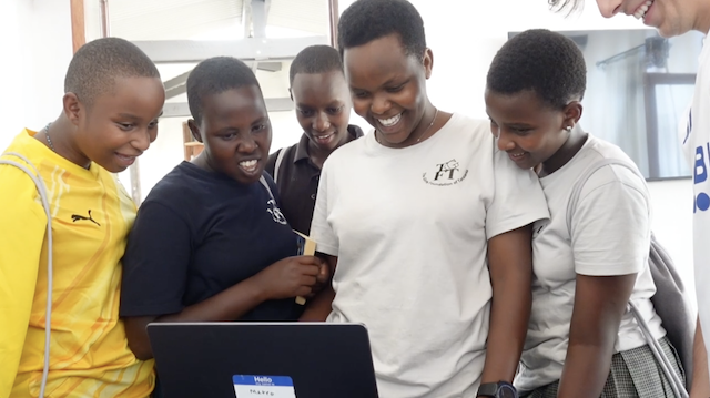 Girls learning with DIDI in Tanzania. Credit: LetAllGirls