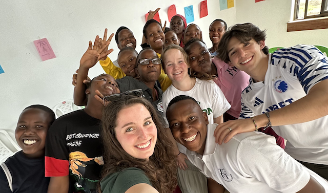 Mateo Acosta-Rubio, founder at LetAllGirls (right), with team members and students. Credit: LetAllGirls 