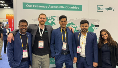 Photo: The Scimplify team at the U.S. expo. Credit: Scimplify
